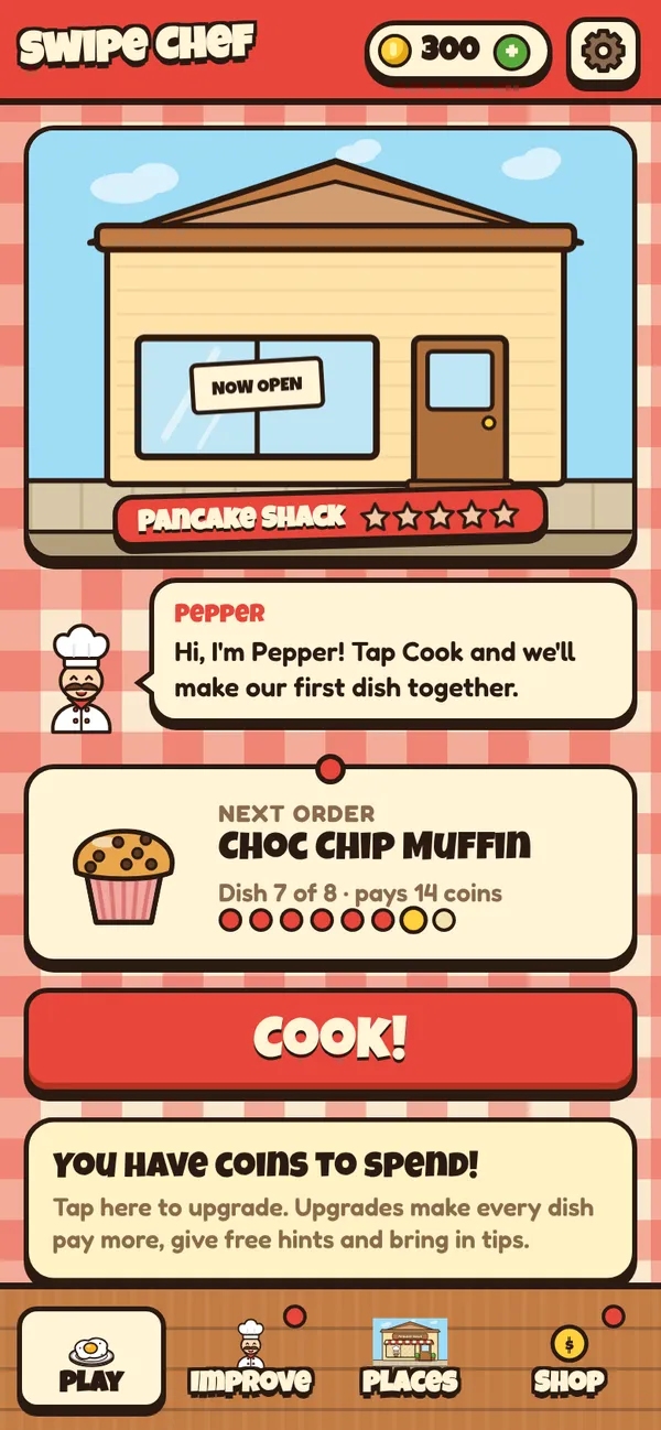The Swipe Chef pancake shack, with Pepper the chef taking the next order